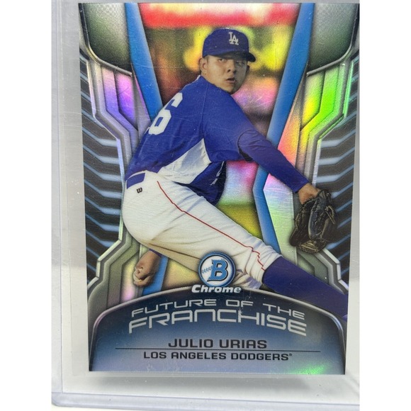 JULIO URIAS, 2014 BOWMAN CHROME, FUTURE OF THE FRANCHISE MINI #FF-JU, DODGERS - Picture 4 of 5